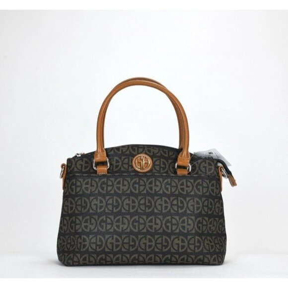 Giani Bernini Block Signature Mini Satchel - Brown Signature New With Tags - Picture 1 of 7